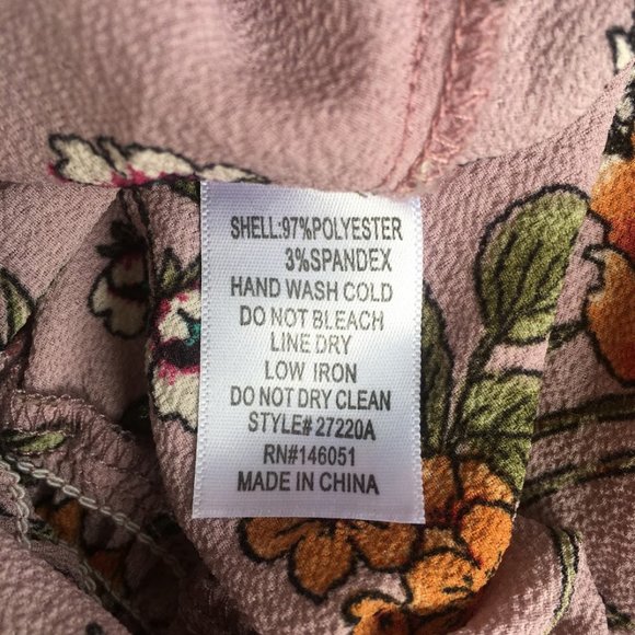 Pink Floral Shirred Peplum Blouse - Picture 4 of 4